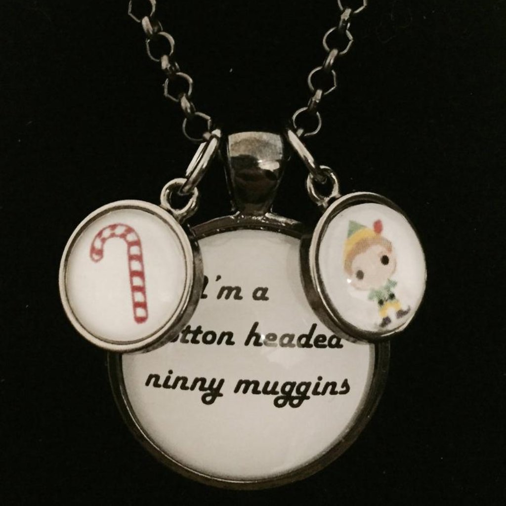 Elf Cotton Headed Ninny Muggins Charm Necklace